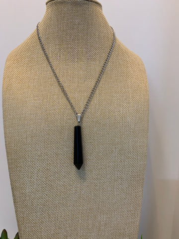 16" Black Agate Necklace
